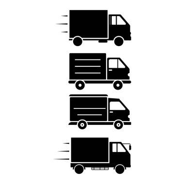 Teslimat kamyonu simgesi dizayn şablonu
