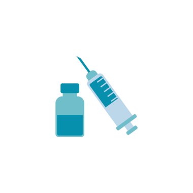 Aşı simgesi tasarım şablonu çizimi