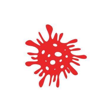 Virüs simgesi tasarım şablonu çizimi