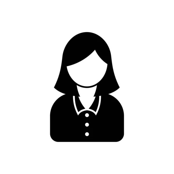 Mulher Empregado Ícone Design Modelo Isolado Ilustração — Vetor de Stock
