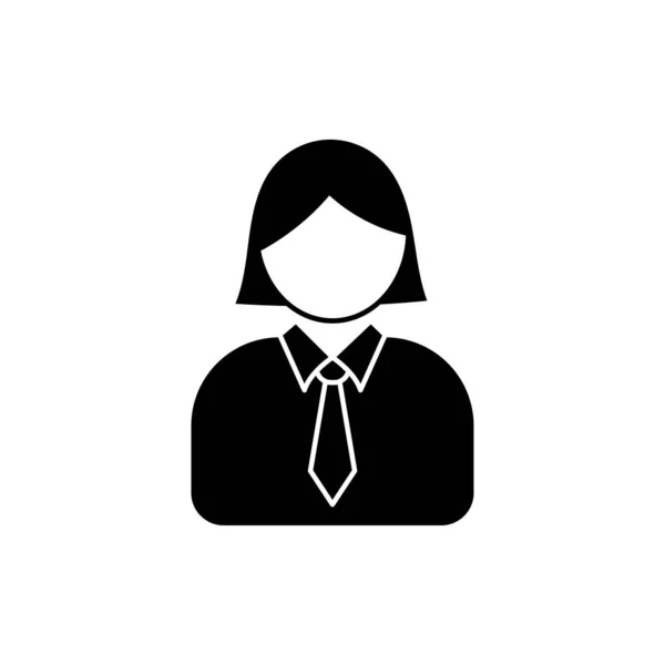 Жінка Працівник Значок Дизайну Шаблон Ізольовані Ілюстрації — стоковий вектор