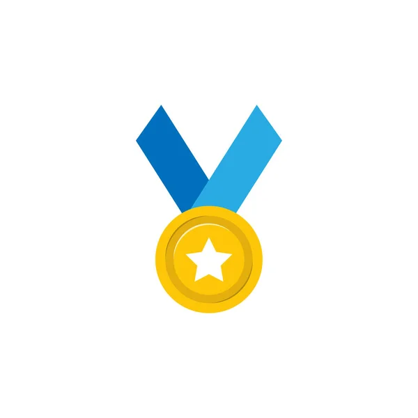 Medal Ikon Tervezési Sablon Elszigetelt Illusztráció — Stock Vector