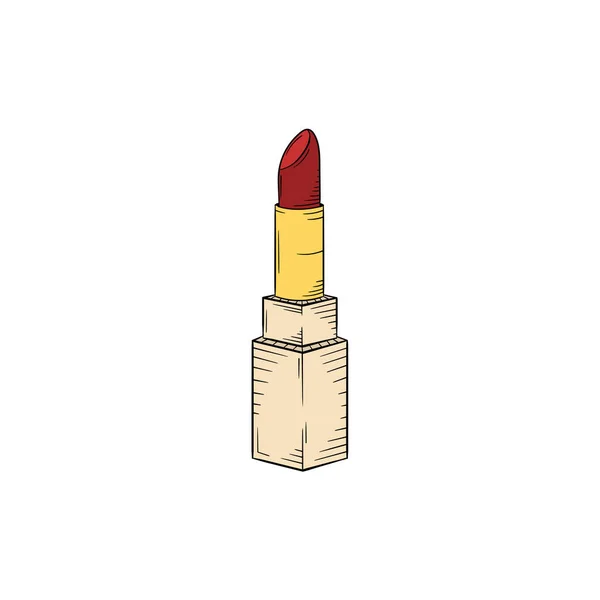 Lippenstift Handgezeichnete Illustrationsvorlage — Stockvektor