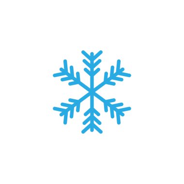 Kar Tanesi simgesi tasarım şablonu çizimi izole edildi