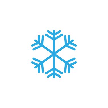 Kar Tanesi simgesi tasarım şablonu çizimi izole edildi