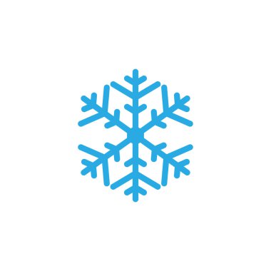 Kar Tanesi simgesi tasarım şablonu çizimi izole edildi