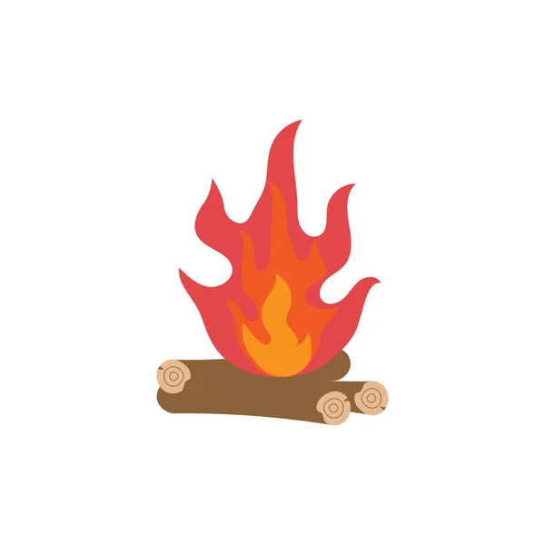 Bonfire Ícone Design Modelo Ilustração Isolado —  Vetores de Stock