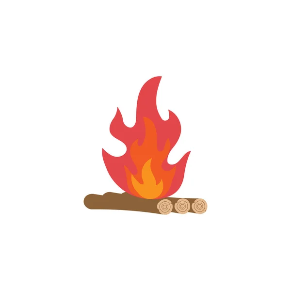 Bonfire Pictogram Ontwerp Sjabloon Illustratie Geïsoleerd — Stockvector