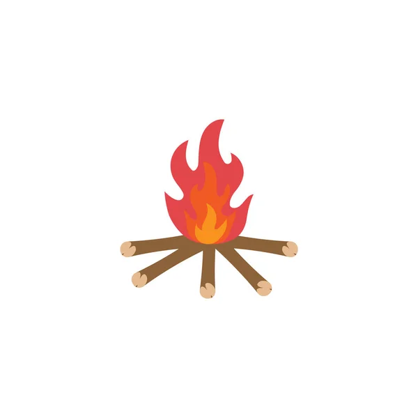 Bonfire Icon Design Template Illustration Isolated — Stock Vector