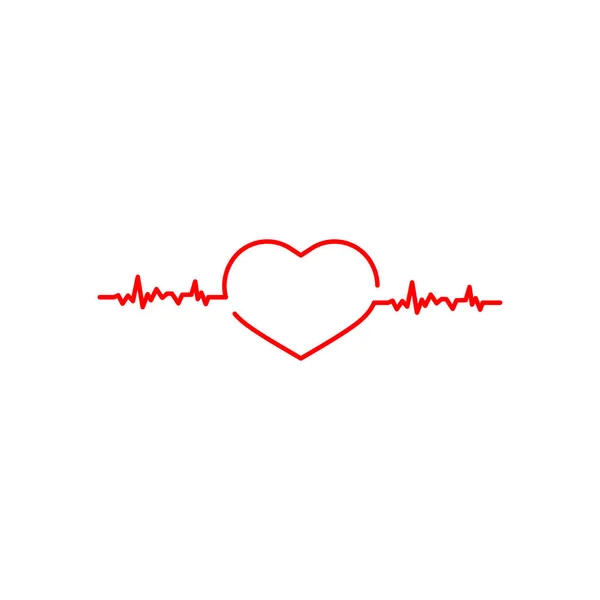 Ілюстрація Шаблону Дизайну Імпульсу Серця Ізольована — стоковий вектор
