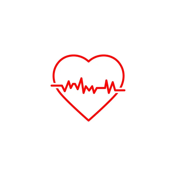 Icono Pulso Cardíaco Diseño Plantilla Ilustración Aislada — Archivo Imágenes Vectoriales