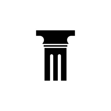 Sütun simgesi tasarım şablonu izole illüstrasyon