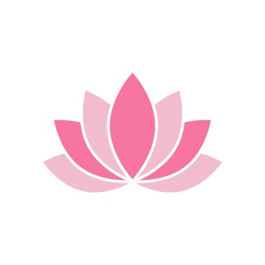 Lotus simgesi tasarım şablonu izole edildi