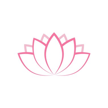 Lotus simgesi tasarım şablonu izole edildi