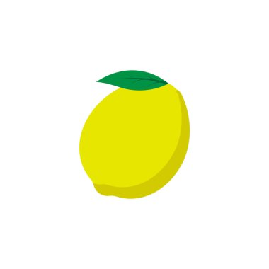 Limon simgesi tasarım şablonu izole edildi