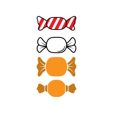 Şeker ikonu tasarım illüstrasyon vektörü