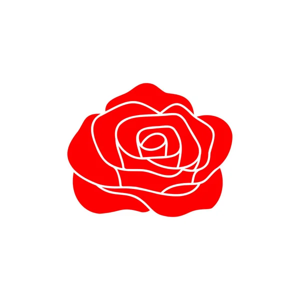 Rose Bloem Pictogram Ontwerp Illustratie Vector — Stockvector