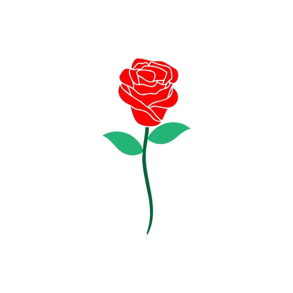 Rose Flower Icon Design Illustration Vector — Stock Vector