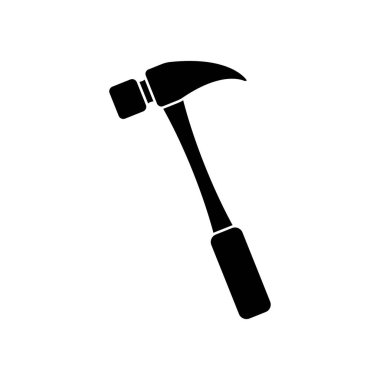 Çekiç simgesi tasarım şablonu izole edildi