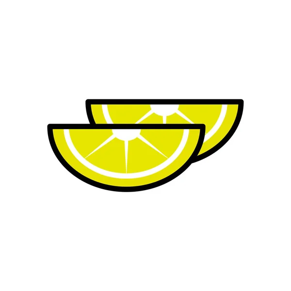 Lemo Slice Icon Design Vorlage Illustration Isoliert — Stockvektor