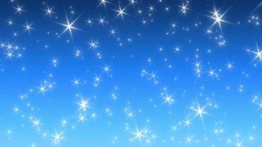 Mavi Arkaplan ve Parlayan Yıldızlar