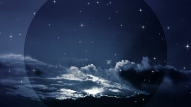 Doğa Sahne Arkaplanı ve Parlayan Yıldızlar Döngüsü