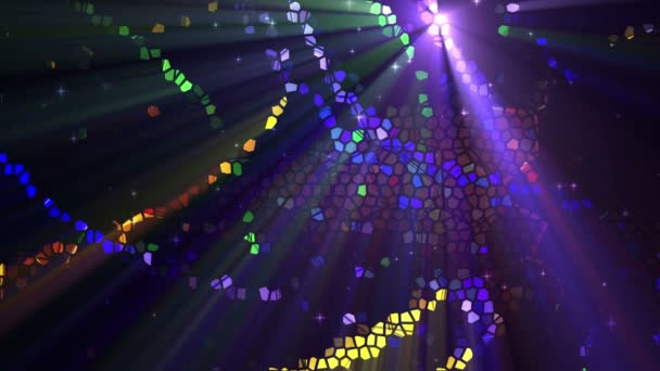 Renkli Döşemeli Cam Mozaik Döngüsü — Stok video