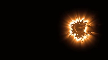 Siyah Arkaplanda Parlayan Mürekkep Dökümcüsü