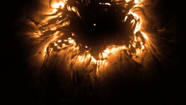 黑色背景上喷出的水花 — 图库视频影像