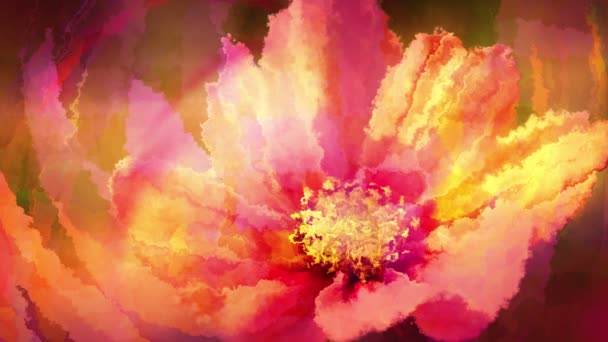 Fundo Abstrato Com Flor Colorida — Vídeo de Stock