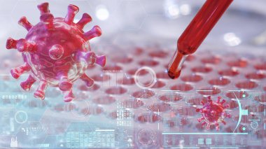 Covid-19 virüsü. Laboratuvarda hologram teknolojisiyle Coronavirus 'u analiz eden bilim adamı..