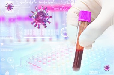 Covid-19 virüsü. Laboratuvarda hologram teknolojisiyle Coronavirus 'u analiz eden bilim adamı..