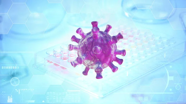 Covid-19 virüsü. Laboratuvarda hologram teknolojisiyle Coronavirus 'u analiz eden bilim adamı..