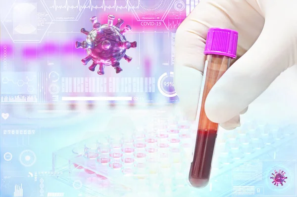 Covid-19 virüsü. Laboratuvarda hologram teknolojisiyle Coronavirus 'u analiz eden bilim adamı..