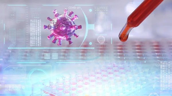 Covid-19 virüsü. Laboratuvarda hologram teknolojisiyle Coronavirus 'u analiz eden bilim adamı..