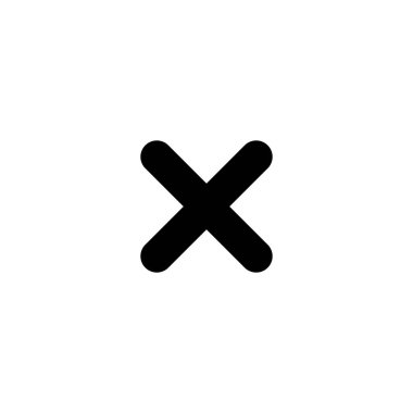 Çapraz liste simgesi, vektör illüstrasyonu. Düz tasarım tarzı. Beyaz arkaplanda izole edilmiş vektör çapraz ikonu çizimi Eps10. çapraz simgeler grafik tasarım vektör simgeleri.