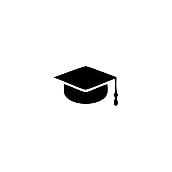 Graduierung Kappe Symbol Vektorabbildung Flaches Design Vektor Graduation Cap Icon — Stockvektor