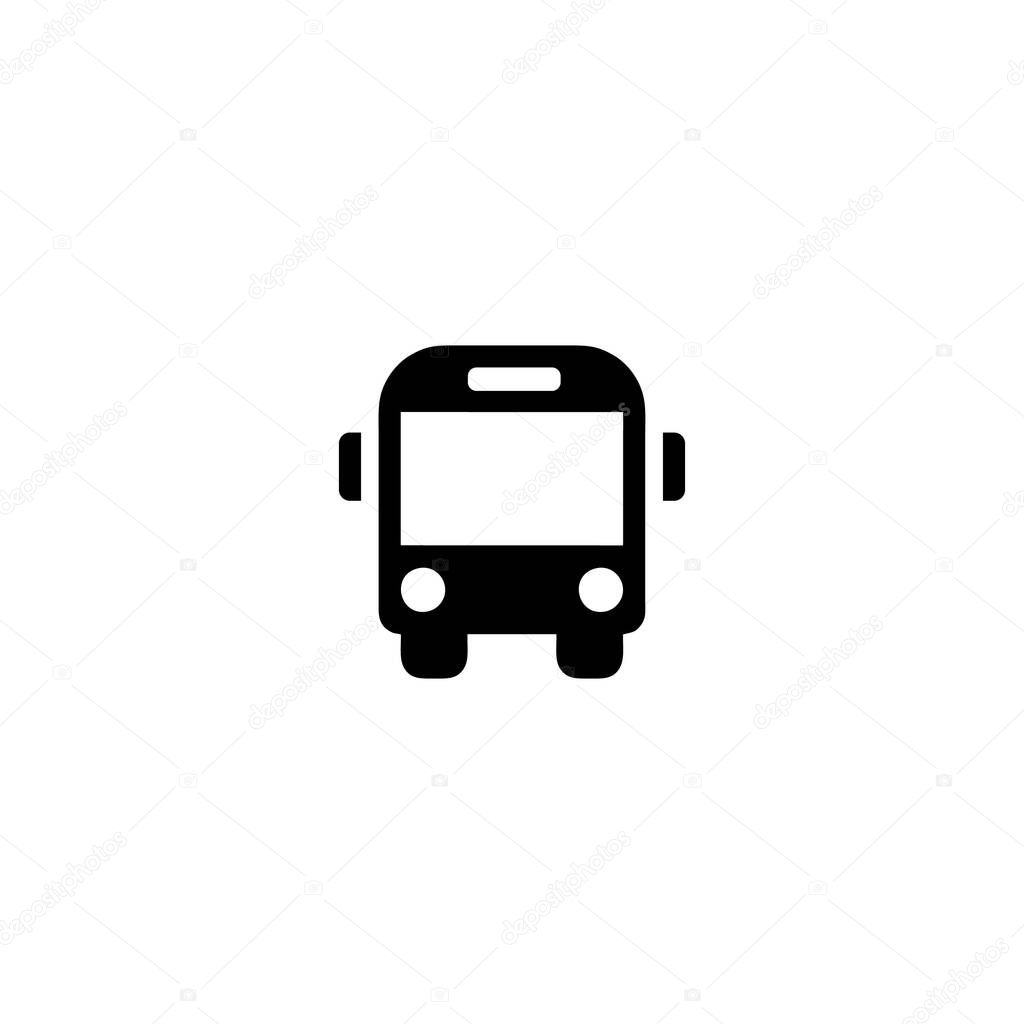 Bus icon, vector illustration. Flat design style. vector bus icon illustration isolated on white, bus icon Eps10. bus icons graphic design vector symbols.
