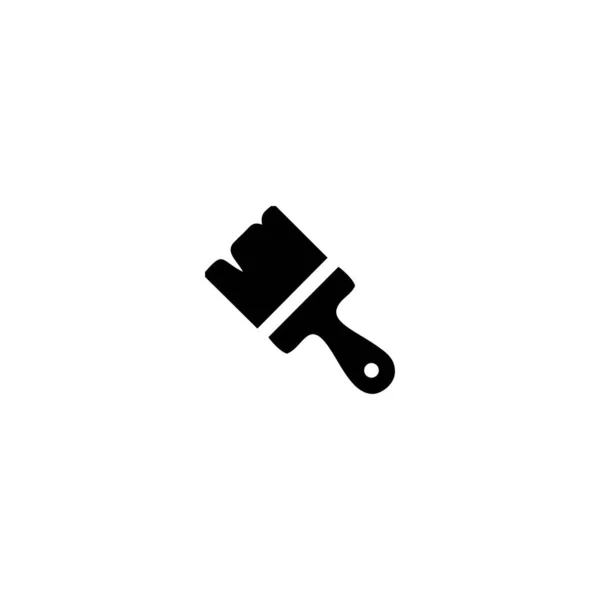 Icona Pennello Logo Isolato Segno Simbolo Vettoriale Illustrazione Icone Vettoriali — Vettoriale Stock