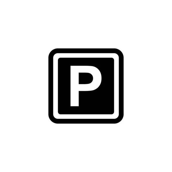 Parksymbol Oder Logo Isoliert Zeichen Symbol Vektor Illustration Hochwertige Schwarze — Stockvektor