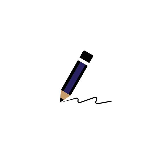 Icona Matita Logo Isolato Segno Simbolo Vettoriale Illustrazione Icone Vettoriali — Vettoriale Stock