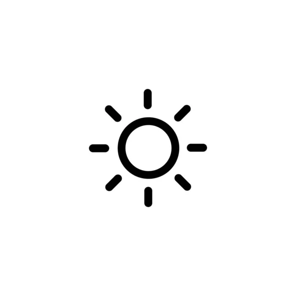 Giornata Sole Icona Logo Isolato Segno Simbolo Vettoriale Illustrazione Icone — Vettoriale Stock
