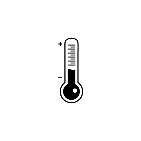 Icona Dello Strumento Termometro Logo Isolato Segno Simbolo Vettoriale Illustrazione — Vettoriale Stock