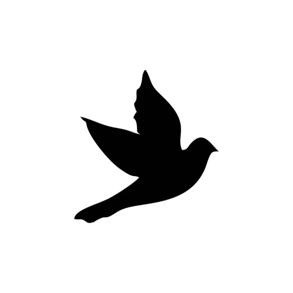 鳥の飛行アイコンやロゴ孤立した記号のベクトルのイラスト 高品質の黒のスタイルのベクトルのアイコン — ストックベクタ