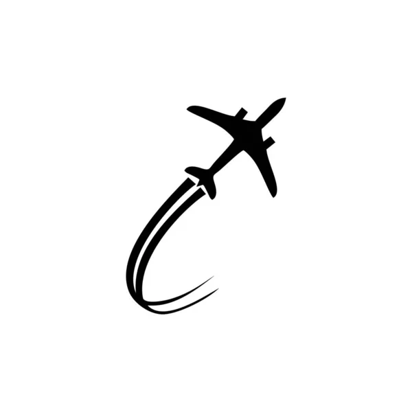 Иконка Самолета Логотип Изолированный Знак Символа Векторной Иллюстрации Высокое Качество — стоковый вектор