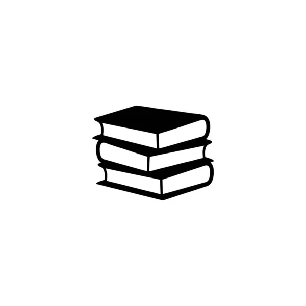 3つのアイコンやロゴの絶縁サインシンボルベクトルイラストの本のスタック 高品質の黒のスタイルのベクトルアイコン — ストックベクタ