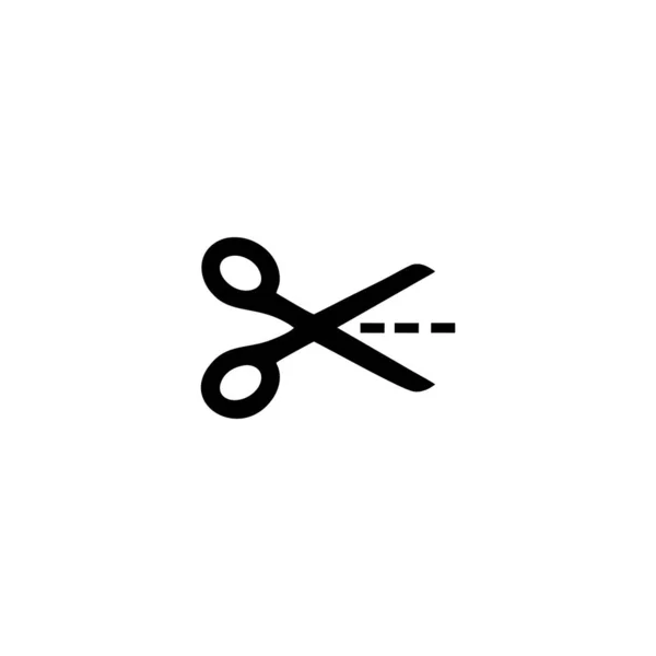 Řezání Nůžky Ikona Nebo Logo Izolované Znamení Symbol Vektorové Ilustrace — Stockový vektor