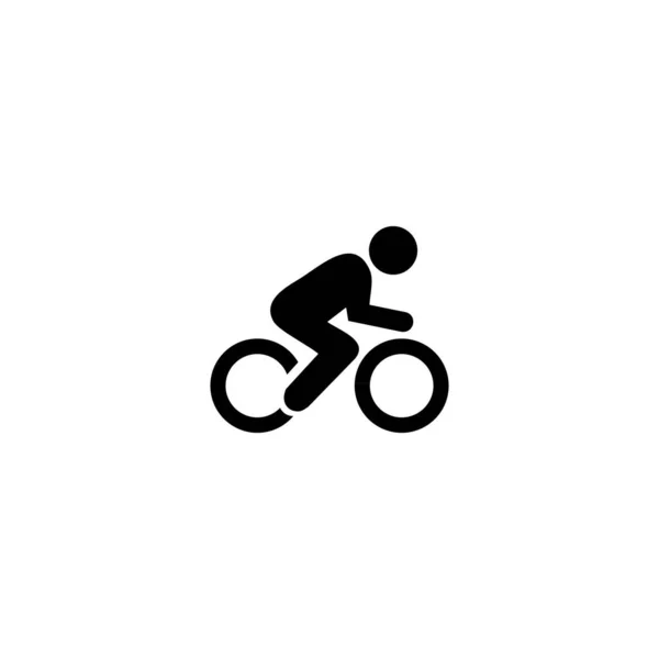 Люди Ездят Гоночных Велосипедах Иконный Вектор Символ Веб Сайта Компьютер — стоковый вектор