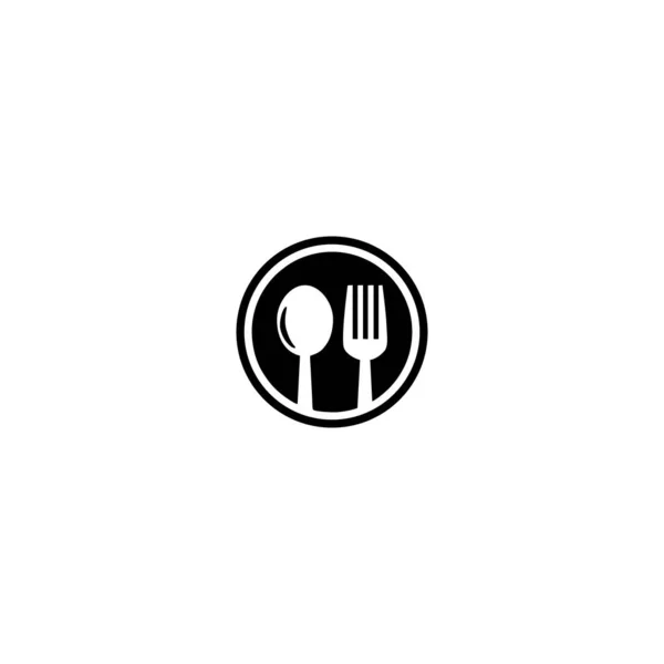 Icona Posate Ristorante Logo Segno Isolato Simbolo Vettoriale Illustrazione Icone — Vettoriale Stock