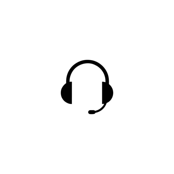 Vektor Audio Headsetu Symbol Pro Web Plochý Design — Stockový vektor